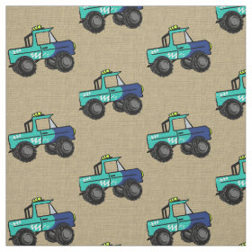 Monster Trucks Fabric