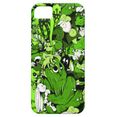 Monster World Cartoon in Green iPhone 5 Cases