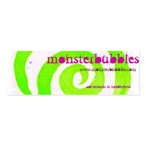 monsterbubbles business card (front side)