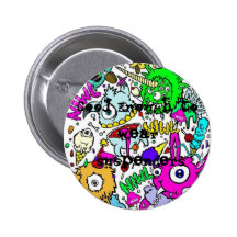 monsters-1, Cool Enough to wear suspenders Button