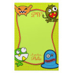 Monsters - A note from... Kids Name Stationary Personalized Stationery