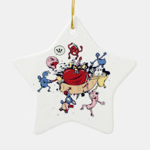 monsters attack of the heart anti love vector christmas ornament