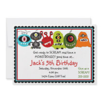 Monsters Birthday Invitation