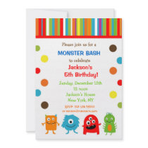 Monsters Birthday Invitations