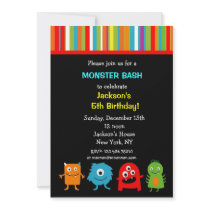 Monsters Birthday Invitations