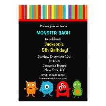 Monsters Birthday Invitations