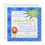 Monsters Birthday Party fun cute cool sweet bright Custom Announcement