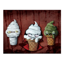 Monsters Halloween Team! Postcard