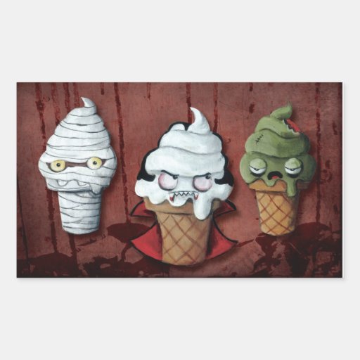 Monsters Halloween Team! Rectangle Stickers