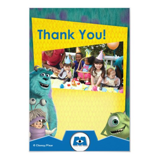 Monsters Inc. Birthday Thank You Cards | Zazzle