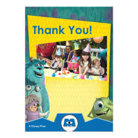 Monsters Inc. Birthday Thank You Cards Personalized Invitations