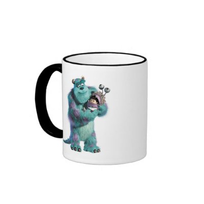 Monsters Inc Sulley holding Boo in costume in arms mugs