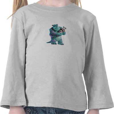 Monsters Inc Sulley holding Boo in costume in arms t-shirts