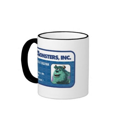 Monsters Inc. Sulley ID card mugs