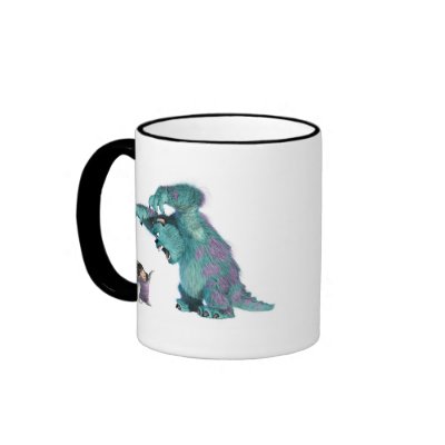 Monsters, Inc. Sulley scaring Boo Disney mugs