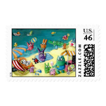 Monsters on the Beach Stamp