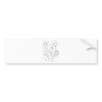 Monsters Print1 bumper stickers