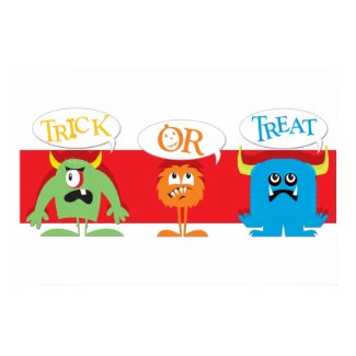 Monsters Trick-or-Treat Poster from lesruba designs