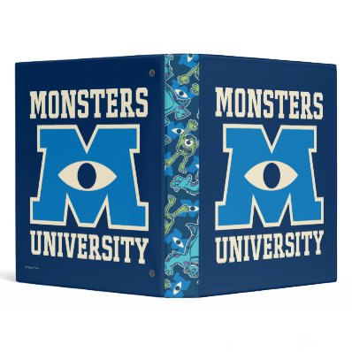 Monsters University Blue Logo 3 Ring Binders