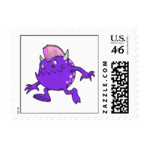 monstruo punky púrpura del mohawk del diablo envio