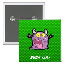 Monstruo púrpura feliz; Verde Pins