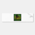 MONSTRUO VERDE DE LA BICI PEGATINA DE PARACHOQUE