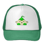 Monstruo verde de las cosquillas de Kawaii Gorras