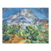 Mont Sainte Victoire Above the Tholonet by Cezanne Custom Invitations