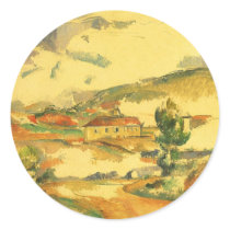 Mont Sainte Victoire by Cezanne Round Stickers