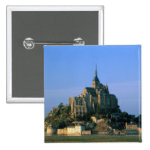 Mont St Michel, Manche, Normandy, France Button