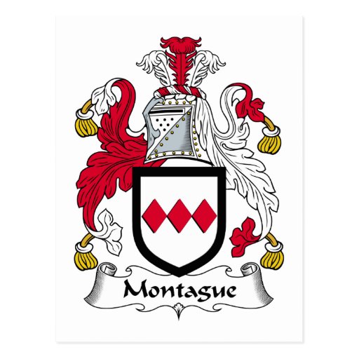 Montague Family Crest Postcard Zazzle