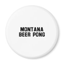 Montana Beer Pong magnets by bartstshirts Montana Beer Pong magnets
