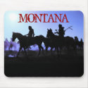 Montana Blue Riders Mousepad by RickDouglas Montana Blue Riders Mousepad
