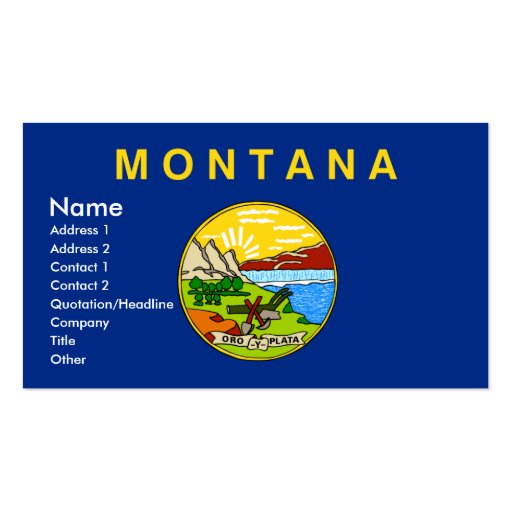 MONTANA Business Cards (front side)