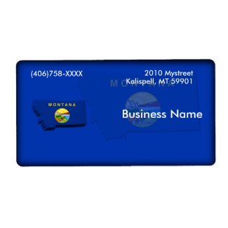 Montana Business Label label