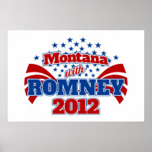 Montana con Romney 2012 Posters
