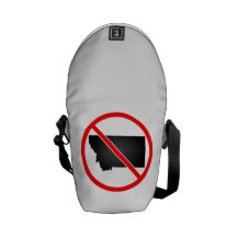 Montana Cross Out Symbol Courier Bags