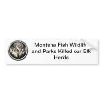 Montana Elk Bumper Sticker