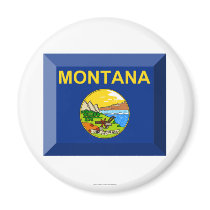 Montana Flag Gem magnets