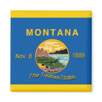 Montana Flag Magnet by deesbasenjis Montana Flag Magnet