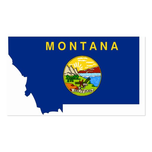 Montana Flag Map Business Cards (back side)