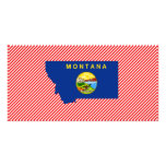Montana Flag Map Custom Photo Card