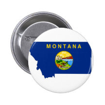 Montana Flag Map Pinback Button