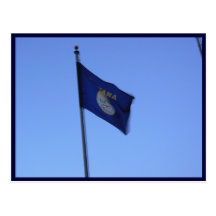 Montana flag post card