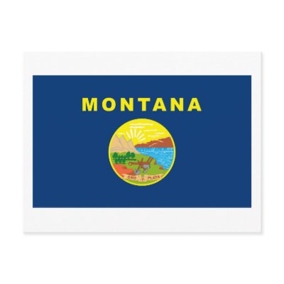 Montana Flag Postcard by FlagTshirts
