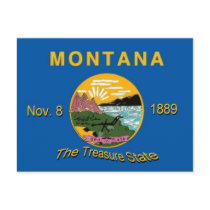 Montana Flag Postcard by deesbasenjis Montana Flag Postcard