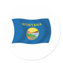 Montana Flag Sticker by LivingFlags2 Montana Flag Sticker
