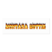 Montana hottie fire and flames business card