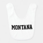 Montana Jersey Font Black.png Baby Bib