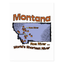 Montana MT US Motto ~ Worlds Shortest River Postcards